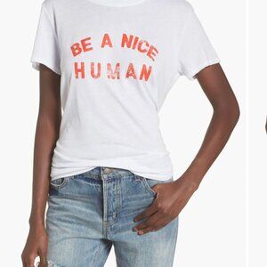 Sub_Urban Riot “Be A Nice Human” Graphic Tee – White/Red